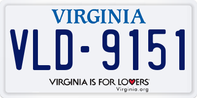 VA license plate VLD9151