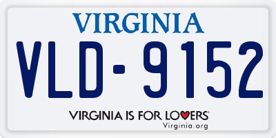 VA license plate VLD9152