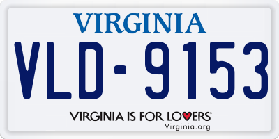VA license plate VLD9153