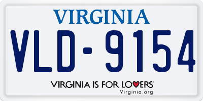 VA license plate VLD9154