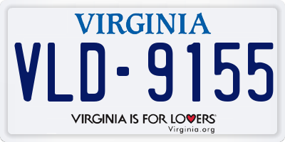 VA license plate VLD9155