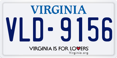 VA license plate VLD9156