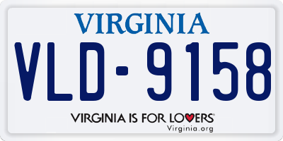 VA license plate VLD9158