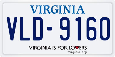 VA license plate VLD9160