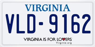 VA license plate VLD9162