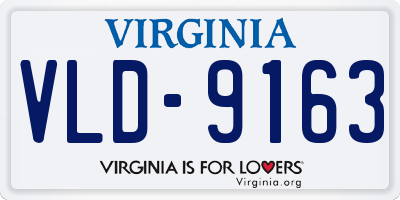 VA license plate VLD9163