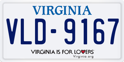 VA license plate VLD9167
