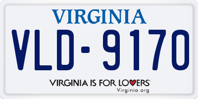 VA license plate VLD9170