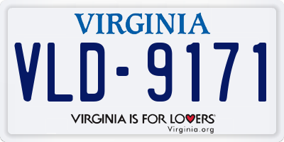 VA license plate VLD9171