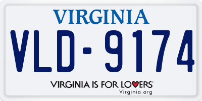 VA license plate VLD9174