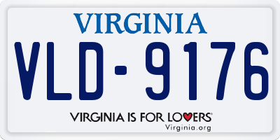 VA license plate VLD9176