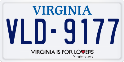 VA license plate VLD9177