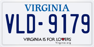 VA license plate VLD9179