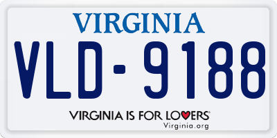 VA license plate VLD9188