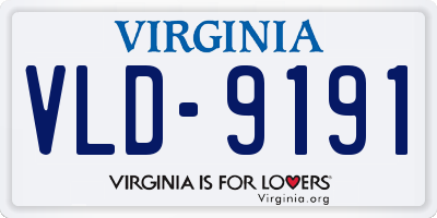 VA license plate VLD9191
