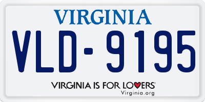 VA license plate VLD9195