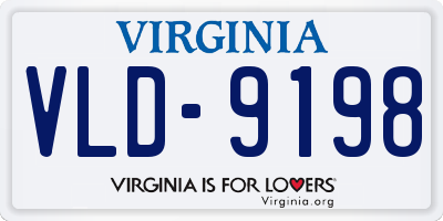 VA license plate VLD9198