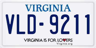 VA license plate VLD9211