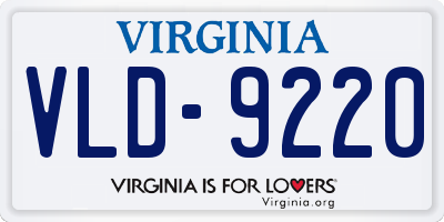 VA license plate VLD9220
