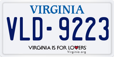 VA license plate VLD9223
