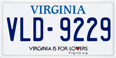 VA license plate VLD9229