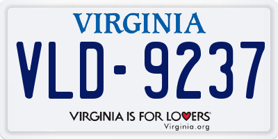 VA license plate VLD9237