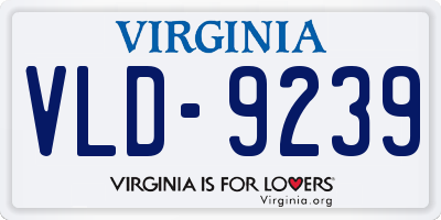 VA license plate VLD9239