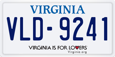 VA license plate VLD9241