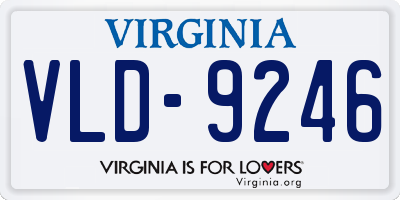 VA license plate VLD9246