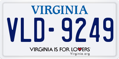 VA license plate VLD9249