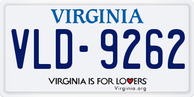 VA license plate VLD9262