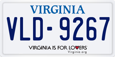 VA license plate VLD9267