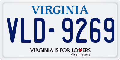 VA license plate VLD9269
