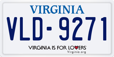 VA license plate VLD9271