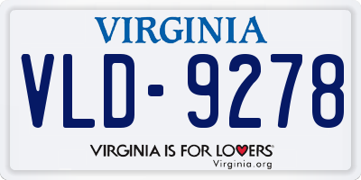 VA license plate VLD9278