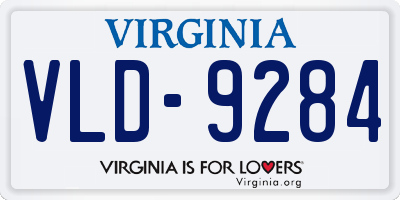 VA license plate VLD9284