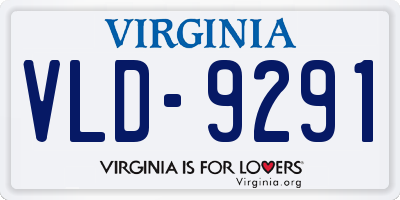 VA license plate VLD9291