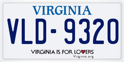 VA license plate VLD9320