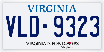 VA license plate VLD9323