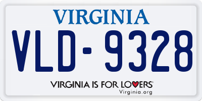 VA license plate VLD9328
