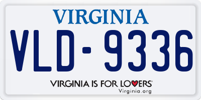 VA license plate VLD9336