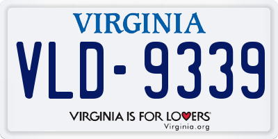 VA license plate VLD9339