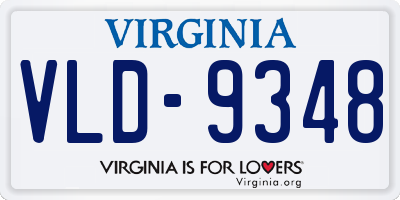 VA license plate VLD9348