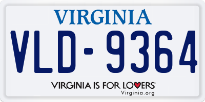 VA license plate VLD9364