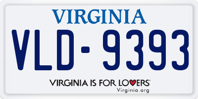 VA license plate VLD9393