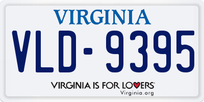 VA license plate VLD9395