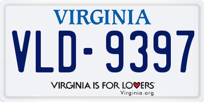 VA license plate VLD9397