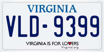 VA license plate VLD9399