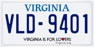 VA license plate VLD9401