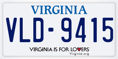 VA license plate VLD9415